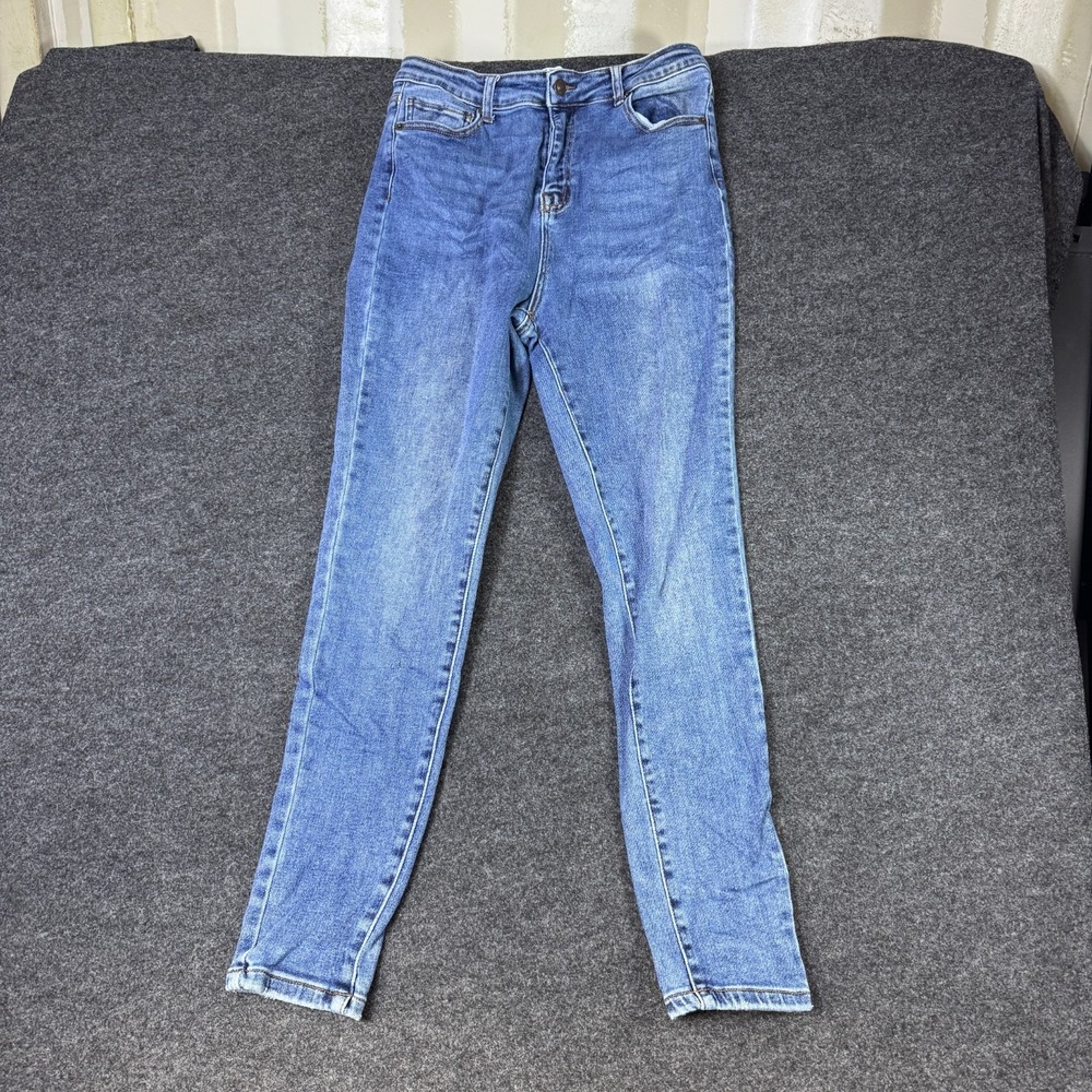 Wax Jean Collection Womens 13x31 Blue Denim Cotton Stretch Light Wash Skinny Leg